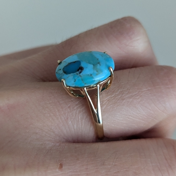 NWT Natural Mohave Turquoise ring size US 7 - Picture 5 of 14